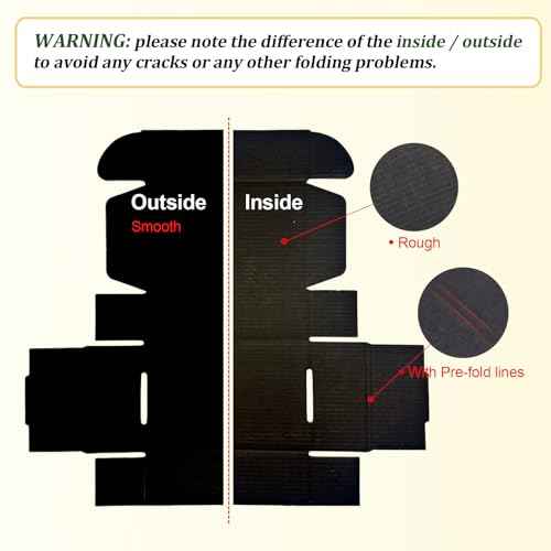 Small Shipping Boxes 6x4x2, Set of 50, Black Corrugated Cardboard Box Mailer (YD642-50BK)