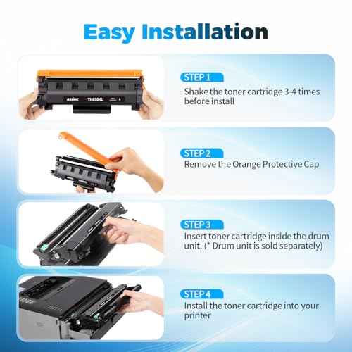 Compatible TN830XL TN830 Toner Cartridges Replacement for Brother TN830XL TN830 XL Toner use with HL-L2460DW DCP-L2640DW HL-L2405W HL-L2400D HL-L2480DW MFC-L2820DW Printer (2 Black)