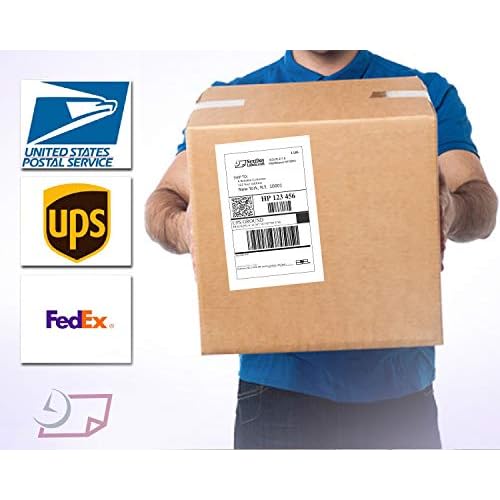 NextDayLabels - 500 White 5-1/2" x 8-1/2" Laser/Ink Jet Labels, Strong Adhesive, USPS, FedEx, UPS Shipping Labels