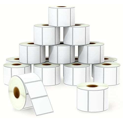 BETCKEY - 2" x 1.5" (51 mm x 38 mm) UPC Barcode & Address Labels Compatible with Zebra & Rollo Label Printer,Premium Adhesive & Perforated [16 Rolls, 16000 Labels]