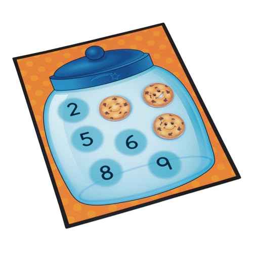 Really Good Stuff Cookie Jar Number Identification and Subitizing Math Game - Pre-K - Kindergarten Activity, Homeschool and Classroom Supplies, Counting Toys
