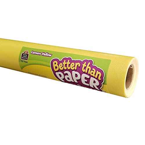 Teacher Created Resources Better Than Paper¢ç Bulletin Board Roll, 4' x 12', Lemon Yellow, Pack of 4