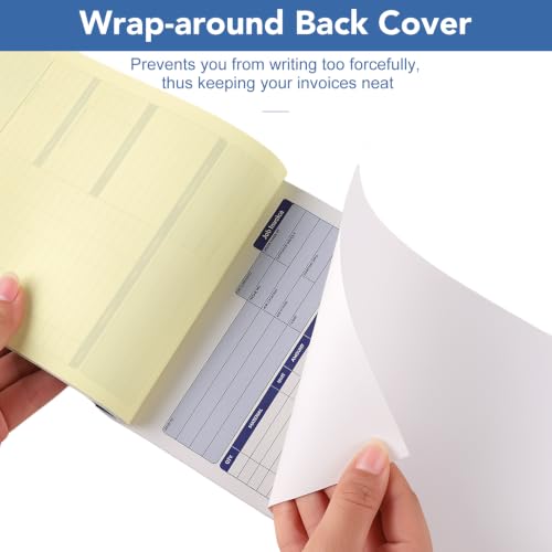 2-Pack Job Invoice Forms 50/100 Sets - 2-Part Carbonless Work Order Receipts