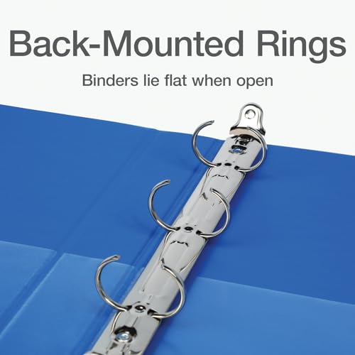 Oxford Mini View Binders 1 Inch Blue Pack of 2 for A5 Paper, Portable Office & School Organizer