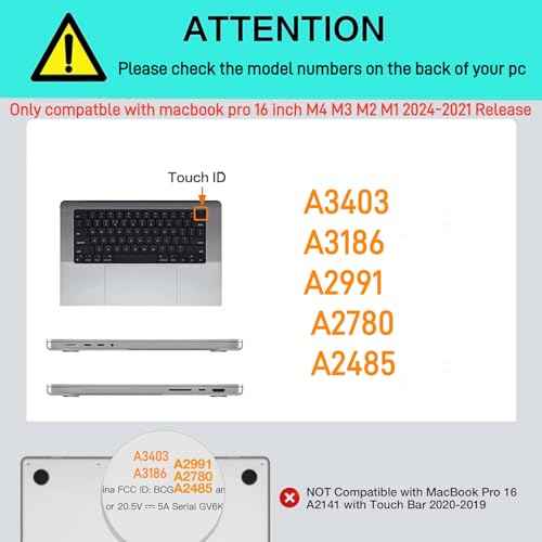 Compatible with 16 inch Case 2024-2021 M4 M3 M2 M1 A3403 A3186 A2991 A2780 A2485,Checkered Textured Cream Leather Hard Shell Case & Keyboard Cover, Beige
