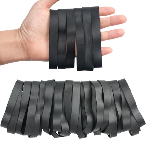 HAIDIBAO Rubber Bands 40 Pcs Size 105 Large Black Heavy Duty Elastic