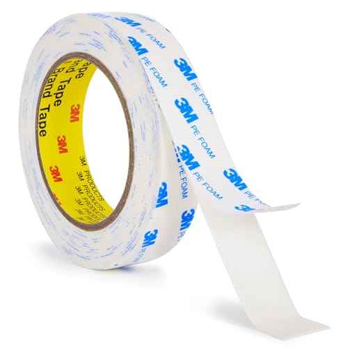 Double Sided Tape 1"¡¿16.5Ft, Mounting Tape Heavy Duty No Residue, Removeable PE Foam Tape Strips, Extra Strong Adhesive Tape Waterproof for Walls Home Office Decor Crafts Paint Picture Poster