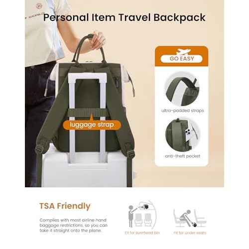 LOVEVOOK Puffer Laptop Backpack for Women, 15.6 Inch Work Backpack purse for Nurse Teacher, College Back to School Bookbag for Teen Girls, Personal Item Travel Bag Computer Daypack for Daily Commute