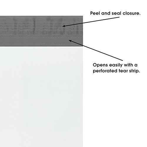 BOX USA "Poly Mailer Envelopes, 15"" x 20"" x 4"", White, Self-Seal with Tear Strip, Gusseted, Waterproof and Puncture Resistant, for Shipping Bulky Items, Books and Catalogs, Pack of 100" (BEPM15204)