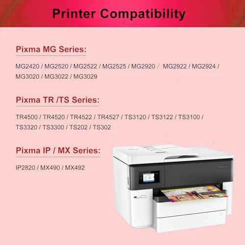 245XL 246XL Ink Cartridges Replacement for Canon PG245XL CL246XL for Pixma TR4520 TR4527 MX492 MX490 MG2520 MG2522 MG2525 MG2920 MG2922 MG3022 MG3029 TS3320 Printer (1 Black, 1 Tricolor)