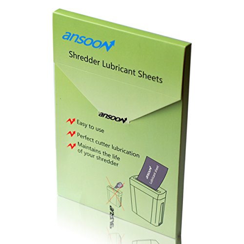 28 Pcs Paper Shredder Lubricating Sheets for Cleaning & Reduces Jams