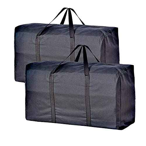 Extra Large Storage Bag for Moving Travel Bag Waterproof Large Moving Bag with Double Zippers and Reinforced Handles Large Capacity Duffle Bag for Moving Traveling Home Storage Packing, 2X160L, 39.37