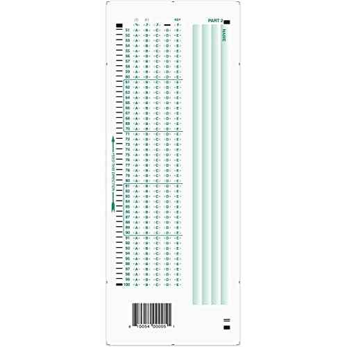 Official SCANTRON Brand 882-E Answer Sheet (100 Pack)