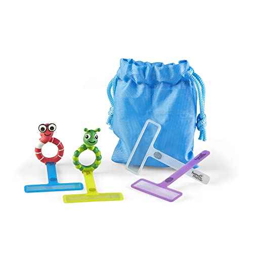 hand2mind FingerFocus Highlighter Follow-Along Friends, Guided Reading Strips, Reading Tracker, Color Overlays for Dyslexia, ADHD Tools for Kids, Reading Classroom Supplies, Reading Accessories