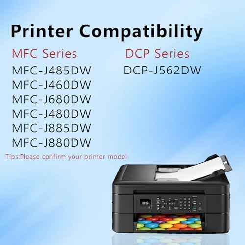 LC201 LC203 XL Ink Cartridges (5-Pack) Black/Cyan/Magenta/Yellow Compatible for Brother Printer High Yield - Replacement for Brother MFC-J460DW MFC-J885DW MFC-J880DW