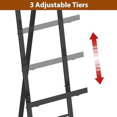 Black Easel Stand for Sign, Heavy Duty Wedding Welcome Sign Stand, Adjustable Art Easel for Display, Painting, Posters, Party, 17¡± x 17¡± x 58¡±H (1 Pack