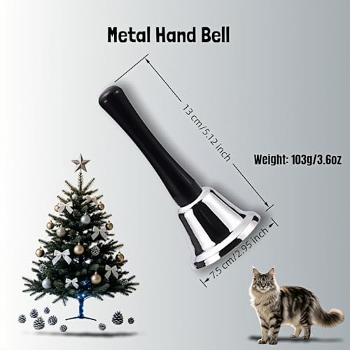 RyanDesign Stainless Steel Hand Bell - Loud Classroom & Reception Signal