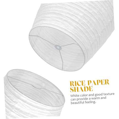 Beaupretty Paper Floor Lamp Shade Rice Paper Floor Lamp Cover Standing Corner Lamp Cover Light Bulb Cage Guard For Bedroom Living Room White