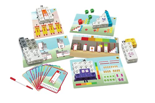 hand2mind MathLink Cubes Numberblocks 11-20 Activity Set for Kids, Educational Toy