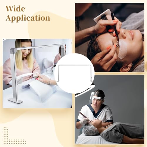 Nail Table Light Foldable - Nail Light for Desk, Square Led Frame Manicure Nail Desk Lamp for Tattoo Lash Tech, 3 Color Temperature 4000k-6500k