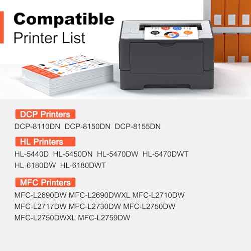 v4ink 2-Pack Compatible Toner Cartridge Replacement for Brother TN-750 TN750 TN-720 TN720 High Yield Toner Cartridge for Brother hl-5470dw HL-5450dn hl-6180dw mfc-8710dw mfc-8950dw mfc-8910dw Printer