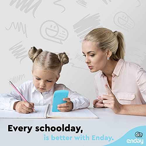 Calculator Blue, Basic Small Solar and Battery Operated, Large Display Four Function, Auto Powered Handheld Calculator School and Kids Available in Green, Red, Purple, Grey, Pink, 1 PK ? by Enday