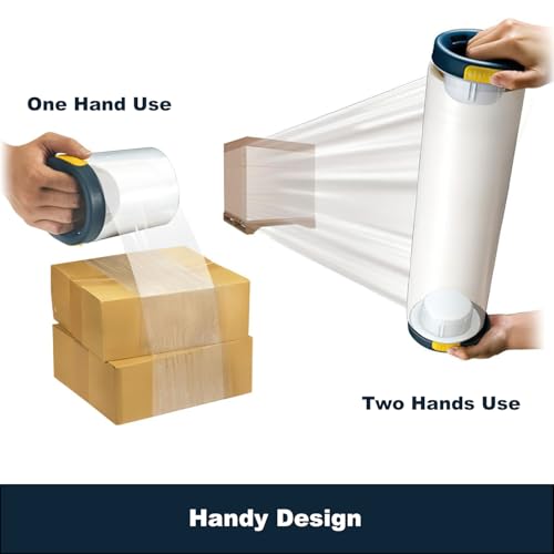 MDJ by Excell Stretch Wrap Film Dispenser with a Brake, Hand Saver