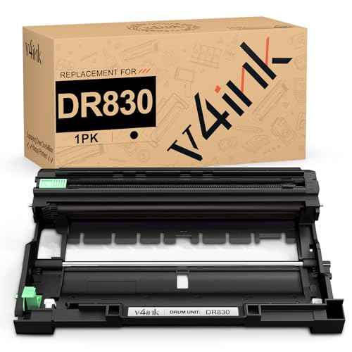 v4ink Compatible DR830 Drum Replacement for Brother DR830 DR-830 Drum Unit for Brother TN830 TN830XL DCP-L2640DW HL-L2400D HL-L2405W HL-L2460DW HL-L2480DW MFC-L2820DW MFC-L2900DW Printer - NOT Toner