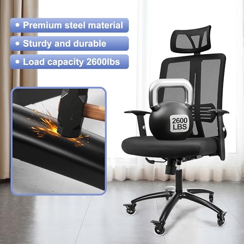 Frassie 28 Inch Heavy Duty Office Gaming Chair Metal Base Replacement Part, Wide Legs Computer Desk Chair Base