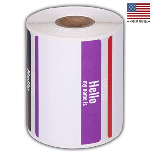 Hello My Name Is Stickers 350 Pack 3.5 x 2.25 in - Name Badge Labels, USA Made, Multicolor