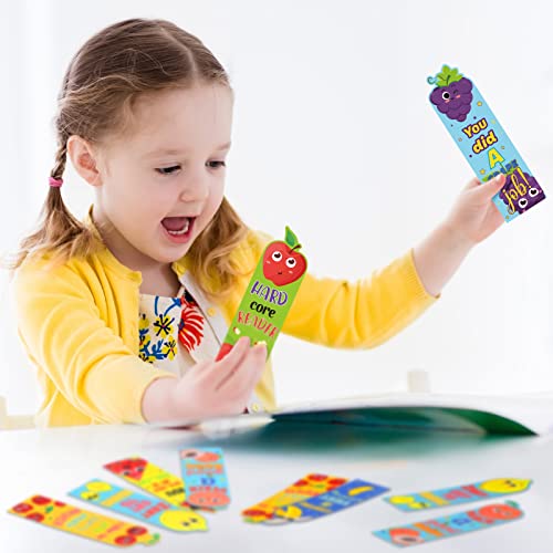 Fainne 60 Pcs Fruit Scented Bookmarks for Kids - Scratch & Sniff Fruit Design