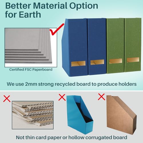 LifeSto Leaf Green 2-Pack Magazine & File Holders - Desk & Office Organizer