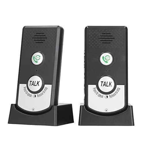 Voice Intercom Doorbell 2 Way Talk for Caregiver and Nurse Pager System (Black)
