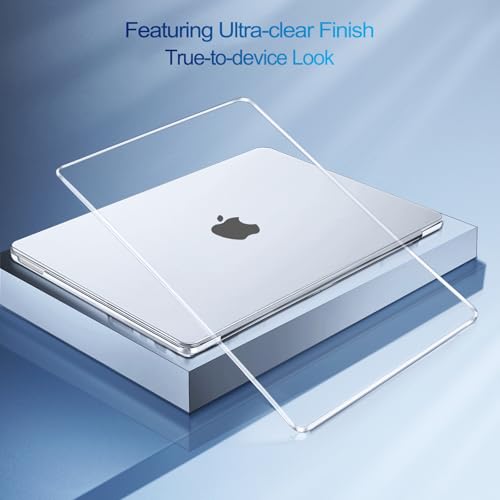 MOSISO Crystal Clear Compatible MacBook Neo 13-inch Hard Shell Case A3404 with Liquid Retina
