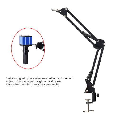 HERCHR Flexible Arm Stand for Digital Microscope with 50mm Lens Mount - Industrial Camera Accessory