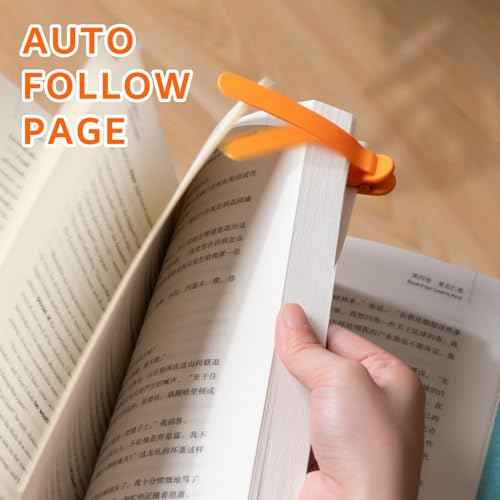 3pcs Silicone Automatic Bookmarks, Book Lovers Gifts for Reading Women, Men, Kids, Readers, Unique Cute Book Page Holder Accessories, Stay in Place and Follow as You Read