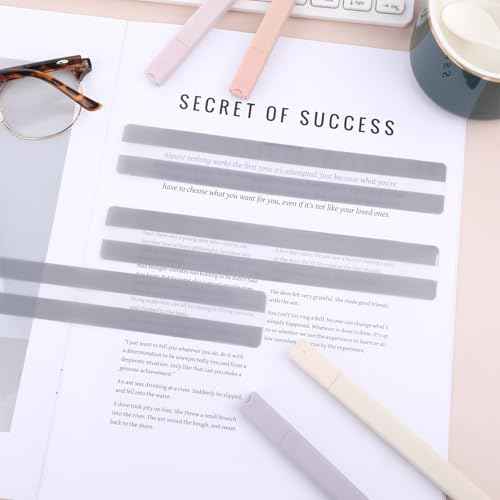 12 Pcs Guided Reading Strips Highlight Reading Guide Strips Overlay Bookmark Tracking Highlight Reduce Visual Stress Reading Guide Strips Help with Dyslexia for Children and Teacher Supply (Clear)