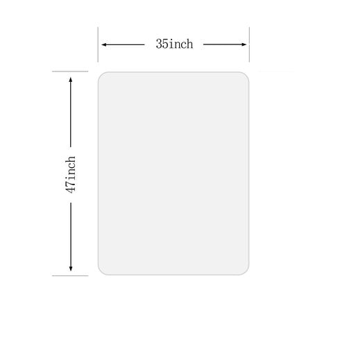 [Upgraded Version] Crystal Clear 1/5" Thick 47" x 35" Heavy Duty Hard Chair Mat, Can be Used on Carpet or Hard Floor
