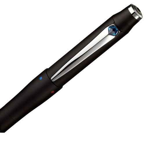UniJet Stream Prime High Grade multi ballpoint pen 0.7mm 3 colors & Mechanical pencilx3000;0.5mm (Black Red Blue) MSXE4-5000-07 (Black)