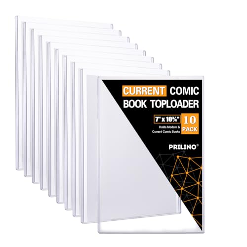 Prilino 10ct Modern Comic Book Toploaders - Crystal Clear Protection for Collectors
