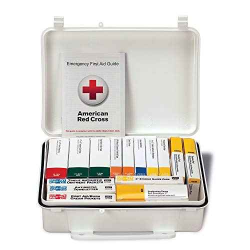 25 Person 16 Unit First Aid Kit ANSI A Compliant, Weatherproof Plastic Case Type III - OSHA Compliant First Aid for Businesses Emergency Kit Trauma Kit