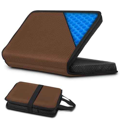 Gel Seat Cushion, Foldable Cushion for Office, Airplane Seats, Camping, Bleachers, Flights, Wheelchair, Commute-Portable Travel Cushions