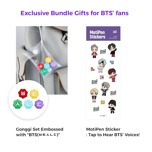 Korean Language Learning Set with BTS & TinyTAN - 6-Book Beginner Kit with Audio Pen