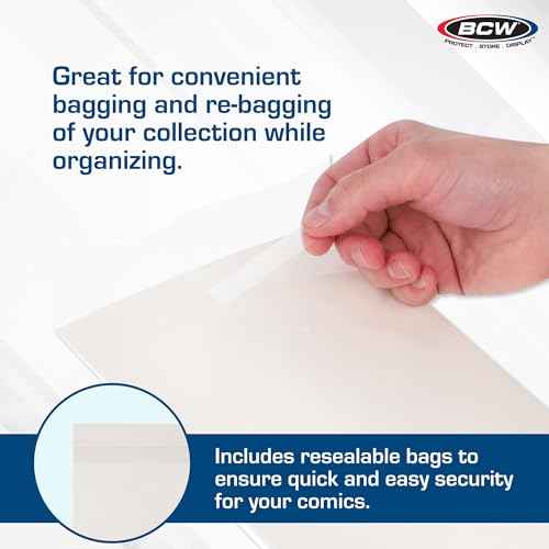 Premium Silver Age Comic Premade Resealable Bags with Backer Boards | 7 ¨û" x 10 ¨ö" | Pre-Loaded & Archival Comic Sleeves and Boards | Crystal Clear Storage for Collectors (100 Pack)