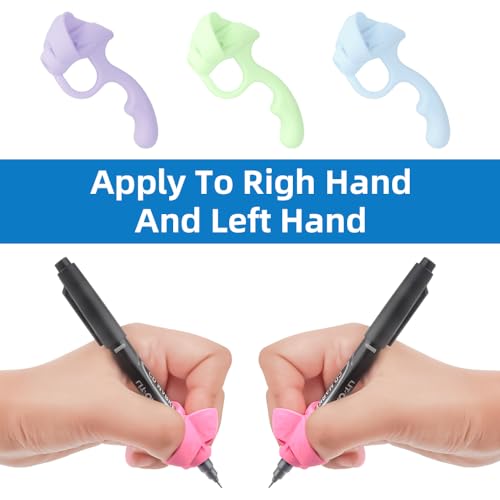 Kids Pencil Grips for Handwriting - 8 Pack Ergonomic, Non-Slip Pen Holders for Toddlers & Students