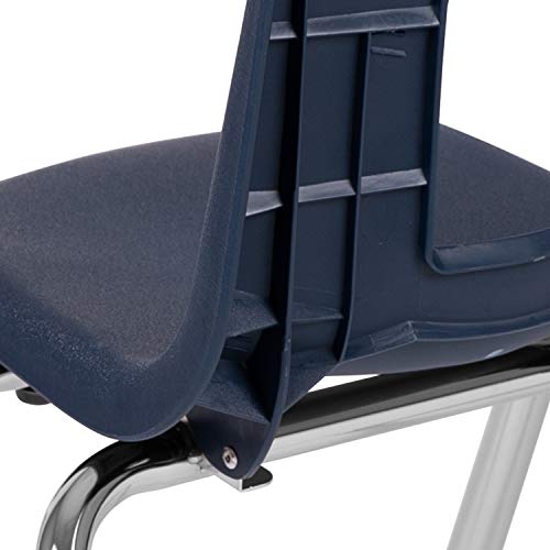 Flash Furniture Mickey Advantage Navy Student Stack School Chair - 14-inch