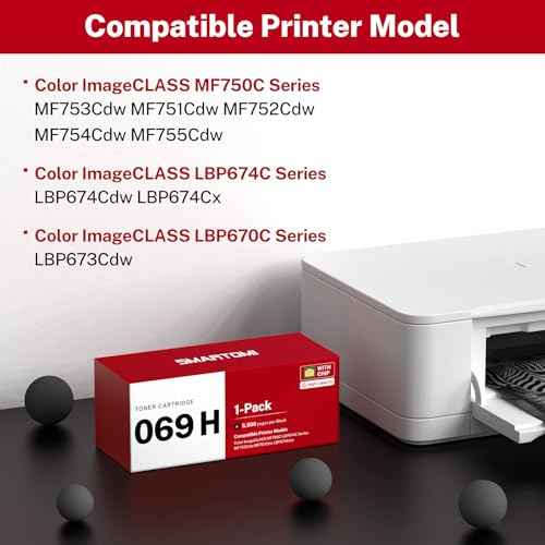 069H 069 Black Toner Cartridges High Capacity Compatible Replacements for Canon 069 069H Black Works with Canon Color imageClass MF753Cdw MF751Cdw LBP674Cdw LBP674C MF750C SeriesPrinter 1-Pack
