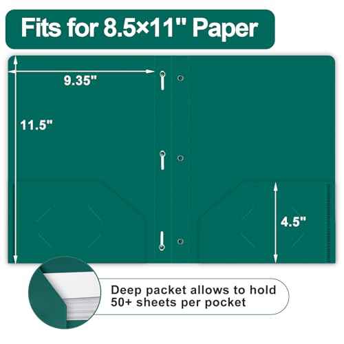 Two Pocket Folders with Prongs, LAYZZ 60 Pack Poly Plastic Folders, Heavy Duty Plastic Folders with Pockets and Prongs, Letter Size, 6 Colors, for Offices and Schools