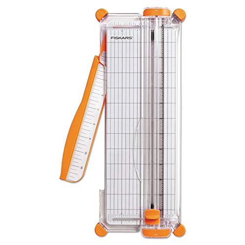 Fiskars 12-Inch Portable Craft Paper Trimmer with Aluminum Grid & Pull-Out Ruler