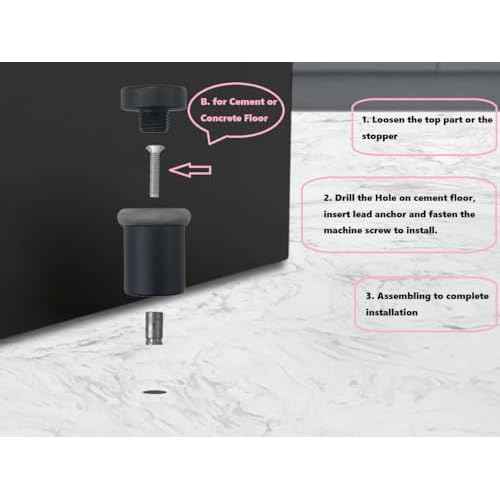 QCAA Cylindrical Floor Mount Door Stop, Height, 2", Solid Brass, US10B ORB Oil Rubbed Bronze, Made in Taiwan, 2 Pack